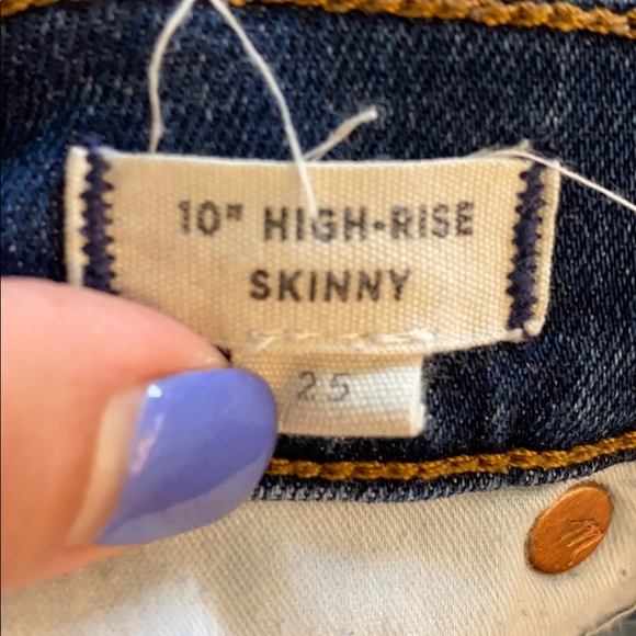 Madewell 10” High Rise Skinny Jean size 25 - Picture 5 of 8